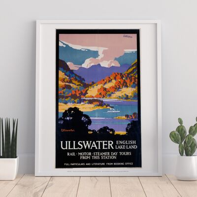 Ullswater - English Lake Land - Impresión de arte premium de 11X14"