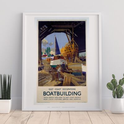 Construction de bateaux - Occupations de la côte Est - Impression artistique Premium
