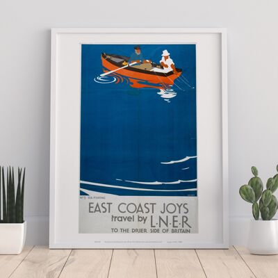 East Coast Joys No 5 Sea Fishing - 11 x 14" stampa d'arte premium