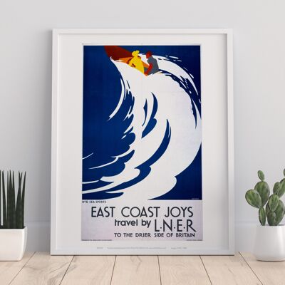 East Coast Joys No 6 Sea Sports – Premium-Kunstdruck im Format 11 x 14 Zoll
