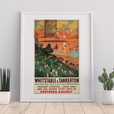 Whitstable und Tankerton – Premium-Kunstdruck im Format 11 x 14 Zoll