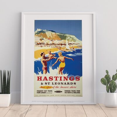 Hastings und St. Leonards – Premium-Kunstdruck im Format 11 x 14 Zoll