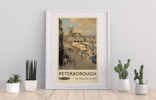 Peterborough - View Of Market - 11X14” Premium Art Print
