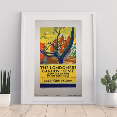 The Londoner's Garden, Kent – Premium-Kunstdruck im Format 11 x 14 Zoll