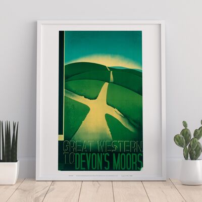 Great Western To Devon's Moors – Premium-Kunstdruck im Format 11 x 14 Zoll