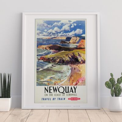 Newquay On The Coast Of Cornwall - 11X14” Premium Art Print