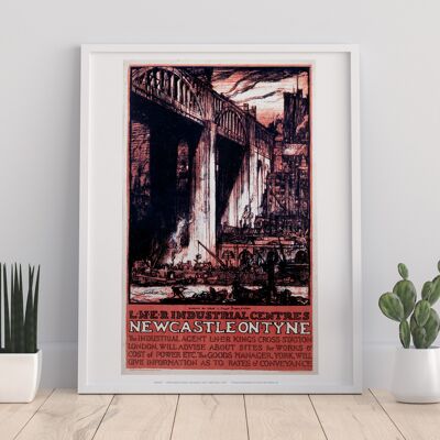 Newcastle-on-Tyne-Gravur – 11 x 14 Zoll Premium-Kunstdruck