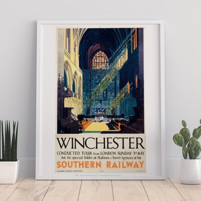 Cattedrale di Winchester - Windows - 11 x 14" stampa d'arte premium