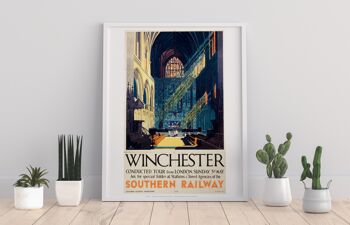 Cathédrale de Winchester - Fenêtres - 11X14" Premium Art Print