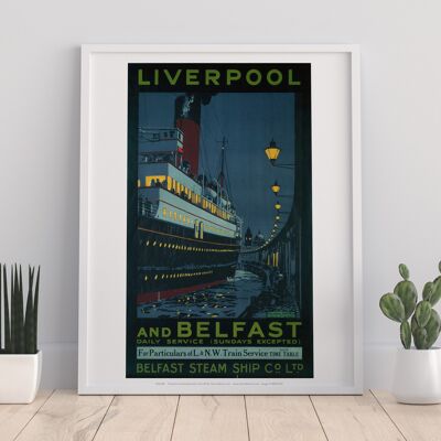 Liverpool e Belfast - Stampa artistica premium 11 x 14".