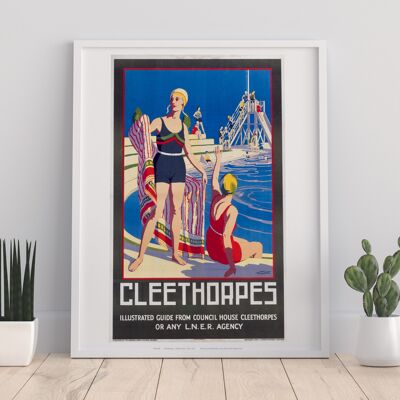 Cleethorpes – Swimmingpool – Premium-Kunstdruck, 27,9 x 35,6 cm