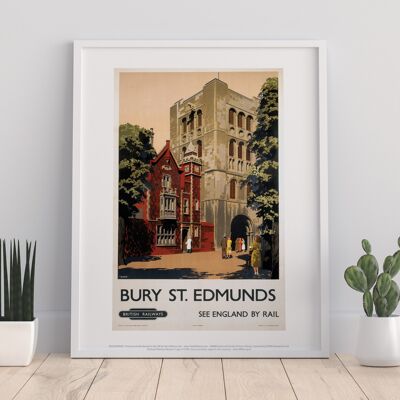 Bury St. Edmunds - Red Building - 11X14” Premium Art Print