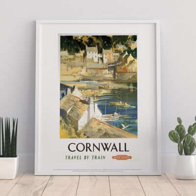 Cornwall – Hafen – Premium-Kunstdruck, 27,9 x 35,6 cm