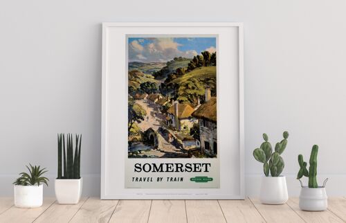 Somerset - Travel By Train - 11X14” Premium Art Print