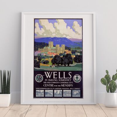 Wells In Somerset sorridente - Stampa artistica premium 11 x 14".