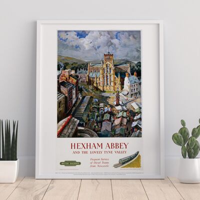 Hexham Abbey und das schöne Tyne Valley – Premium-Kunstdruck