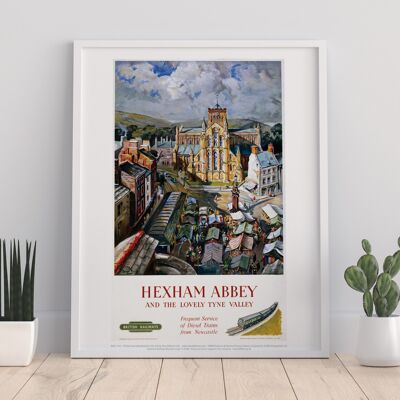 Hexham Abbey And The Lovely Tyne Valley - Premium Art Print