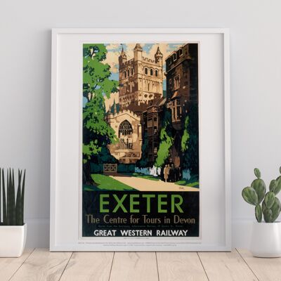 Exeter, The Centre Of Tours In Devon - Premium Art Print