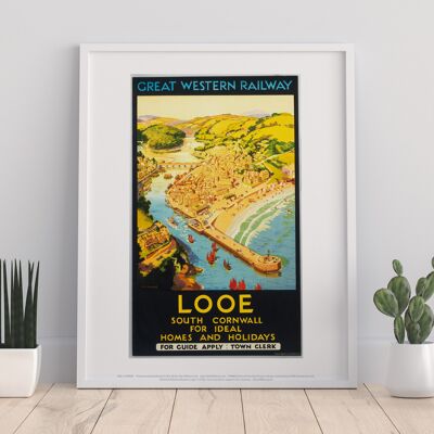 Looe, South Cornwall – Premium-Kunstdruck im Format 11 x 14 Zoll