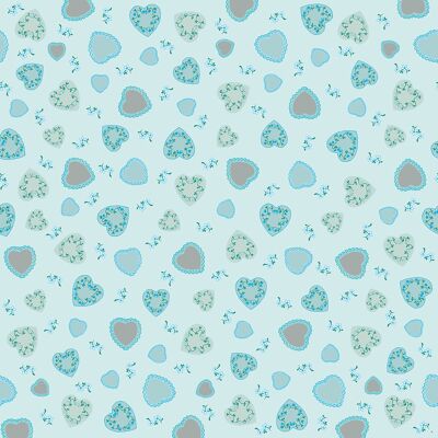 Tablecloth Sweet Love in blue from Linclass® Airlaid 80 x 80 cm, 1 piece