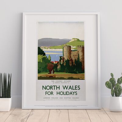 North Wales, The Conway Estuary - 11X14” Premium Art Print