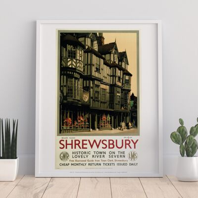 Shrewsbury, Historic Town - 11X14” Premium Art Print