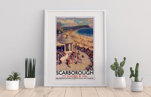 Scarborough, It's Quicker By Rail - 11X14” Premium Art Print