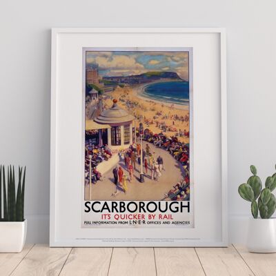 Scarborough, It's Quicker By Rail - 11X14” Premium Art Print