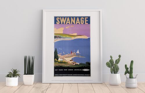 Swanage From London - 11X14” Premium Art Print