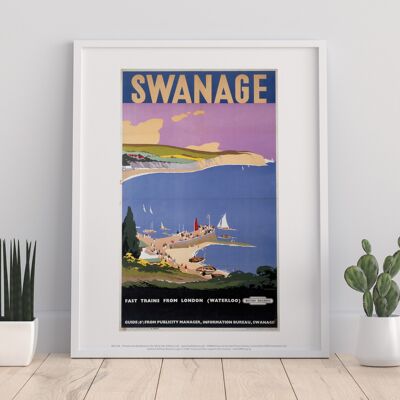 Swanage From London - 11X14” Premium Art Print