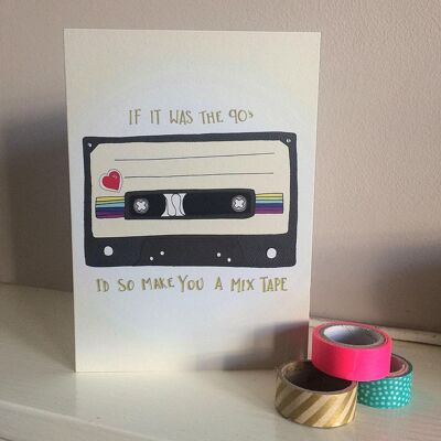 Mix Tape love and valentine card