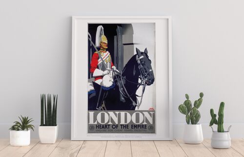 Man On Horse London - 11X14” Premium Art Print