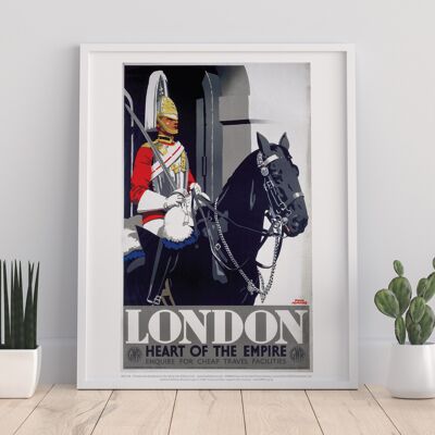 Man On Horse London - 11X14” Premium Art Print