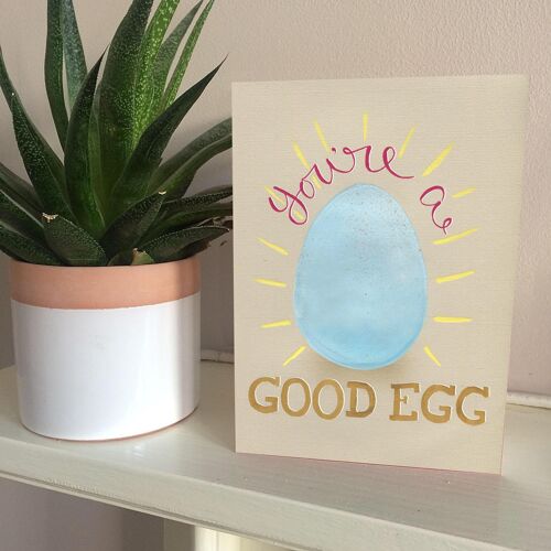 You’re a good egg friendship and love card