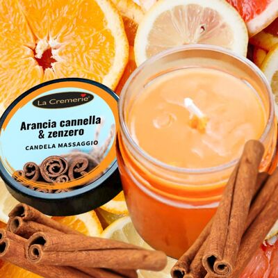 Orange cinnamon & ginger massage candle