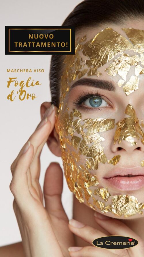 MASCHERA VISO D'ORO in lamina d'oro