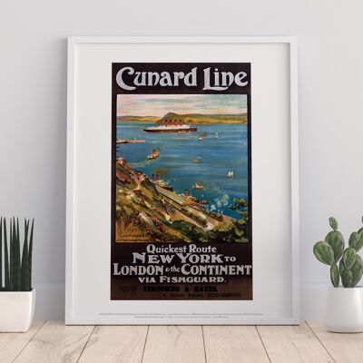 Cunard Line, New York To London - 11X14” Premium Art Print