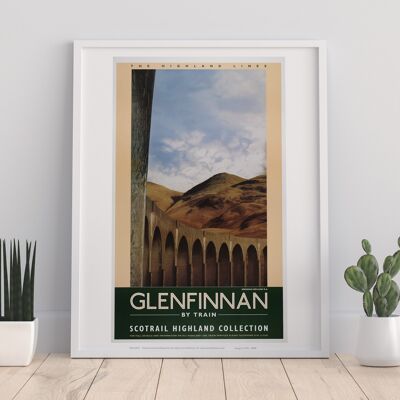 Glenfinnan By Train Highland Lines - Premium Art Print