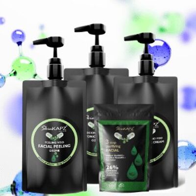 SkinKAPZ System pacchetto completo routine viso ozono purificante