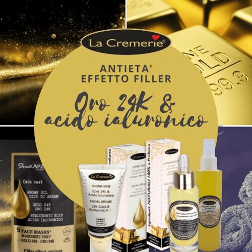 Pacchetto completo Oro 24K e Acido Ialuronico - Viso Professional