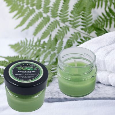 Body butter in candle Green Tea 50ml