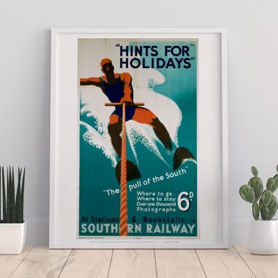 Hints For Holidays - Southern Railway - Premium Art Print