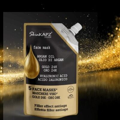 SkinKAPZ System 24k Gold-Gesichtsmaske und Hyaluronsäure-Filler-Effekt 80 ml