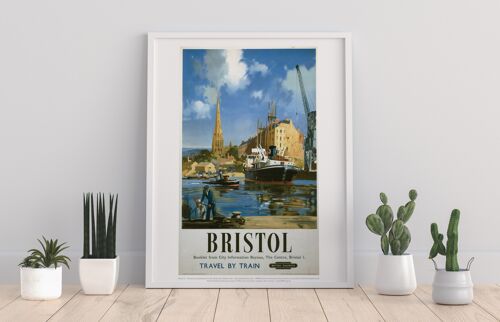 Bristol Boat And Crane - 11X14” Premium Art Print