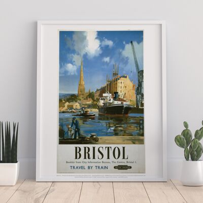 Bristol Boat And Crane - 11X14” Premium Art Print