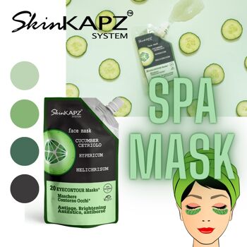 SkinKAPZ System masque visage anti-fatigue contour des yeux anti-poches concombre, millepertuis et hélichryse 80ml 2
