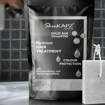 SkinKAPZ champú sólido platino colágeno protección del color 50g