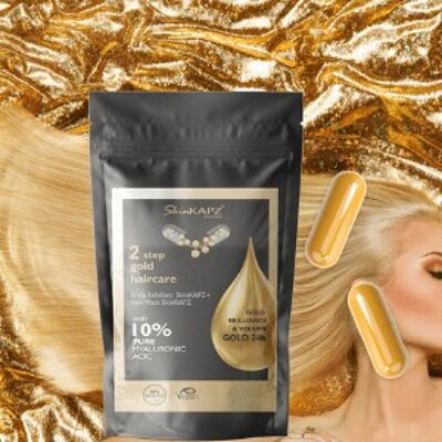 SkinKAPZ 2 step in 1 gold hair volume and shine (peeling + masque capillaire)