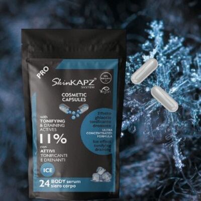 SkinKAPZ Einzeldosis-Körperserum tonisierende und entwässernde Kälteeffekt-Kapseln 24St