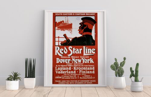 Red Star Line, Dover - New York - 11X14” Premium Art Print